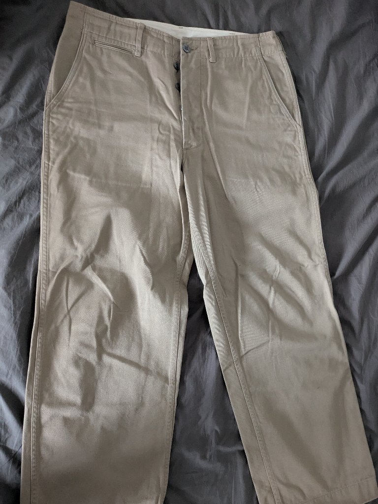 Militora Lot 827 1940s Usn Chino Trousers - Khaki W32